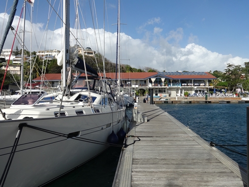 Blue Lagoon, St. Vincent mooring and shore side restaurants