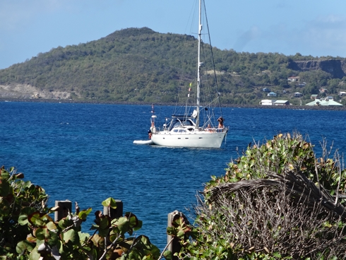 Anchored off Petit Nevis