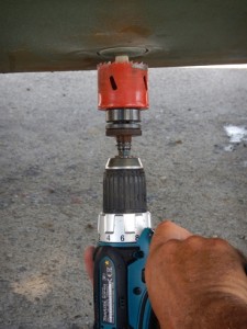 Drill over the existing