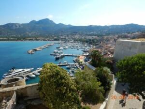 Calvi marina viewed from the Citadel before the rush of arrivals