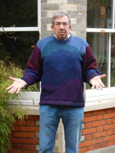 The Jumper - what's wrong with it? It is by 'Siochain' which is of Gaelic origin and means 'Peace'. Knitted in Co. Wicklow, Ireland and was bought from a craft shop (at considerable expense at the time) in Kilmore Quay when stormbound there, circumnavigating the UK about 25 years ago. I will let the readers decide!
