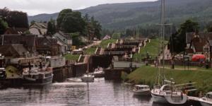 Fort Augustus Locks at the southern end of Loch Ness