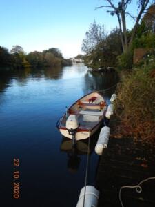Stern to at the Shepperton mooring
